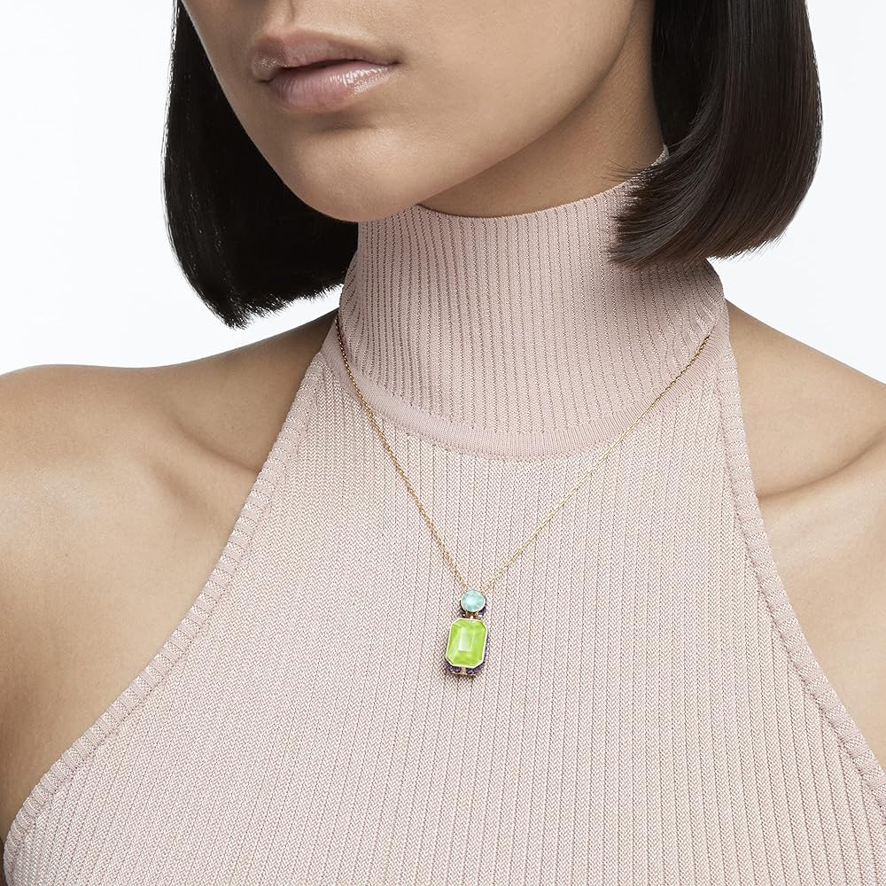 Amazon.com: Swarovski Orbita necklace, Octagon cut crystal